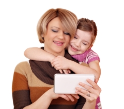 Mother and daughter with tablet 2