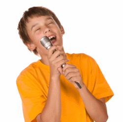 Boy singing ii