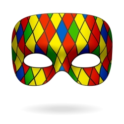 Mardi Gras Harlequin Mask i